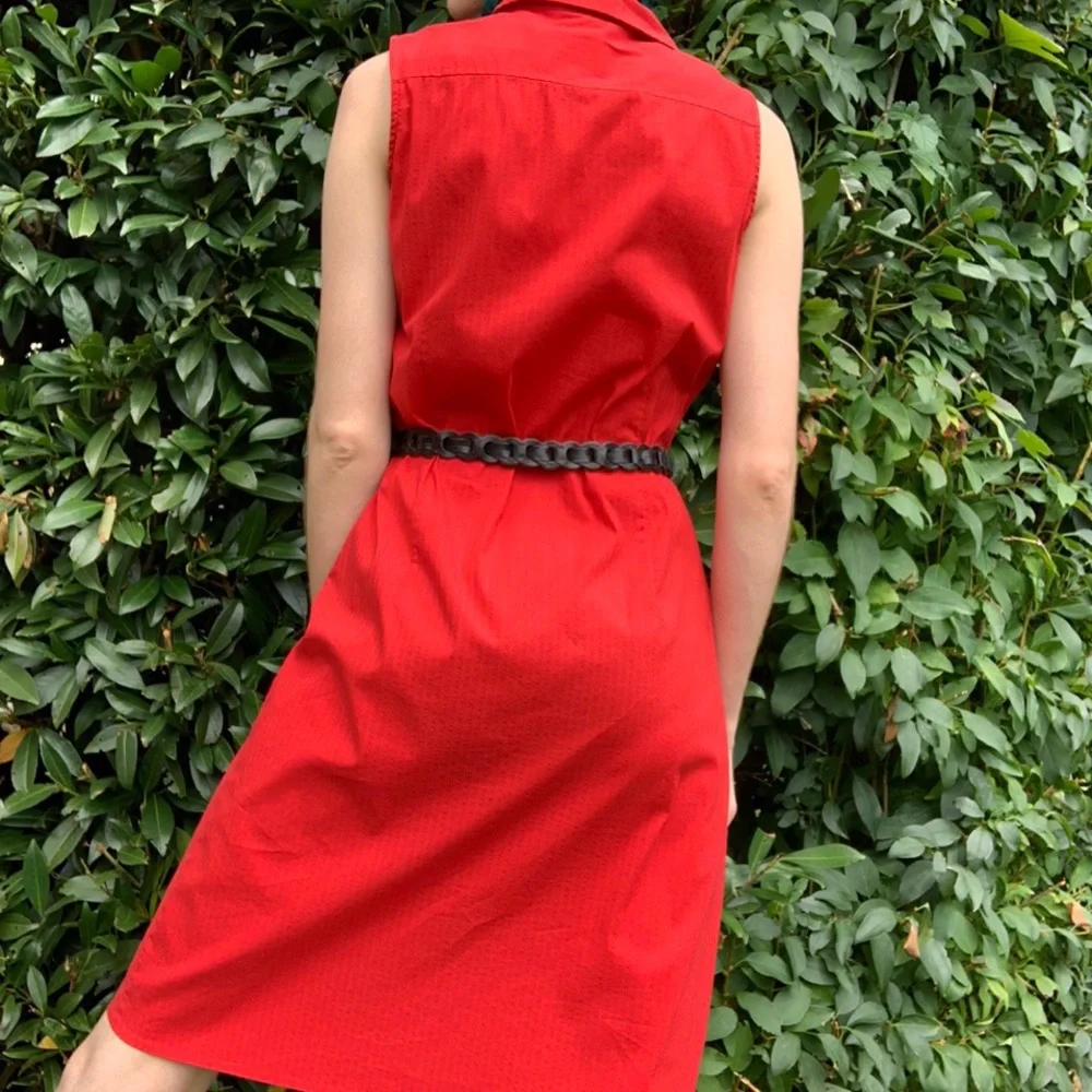 Cherry Red buttonup dress - Picture 4 of 4
